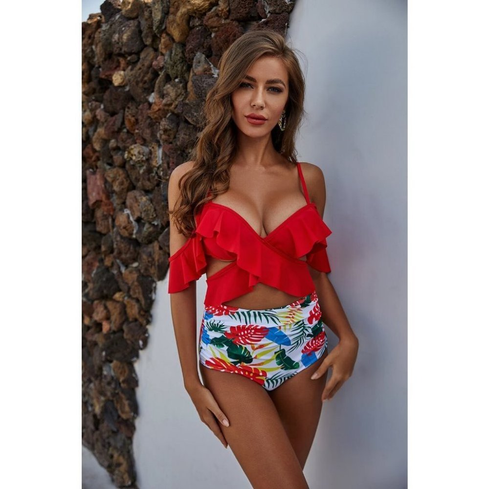 2 Piece Bathing Suits For Women, Trendy High Waist